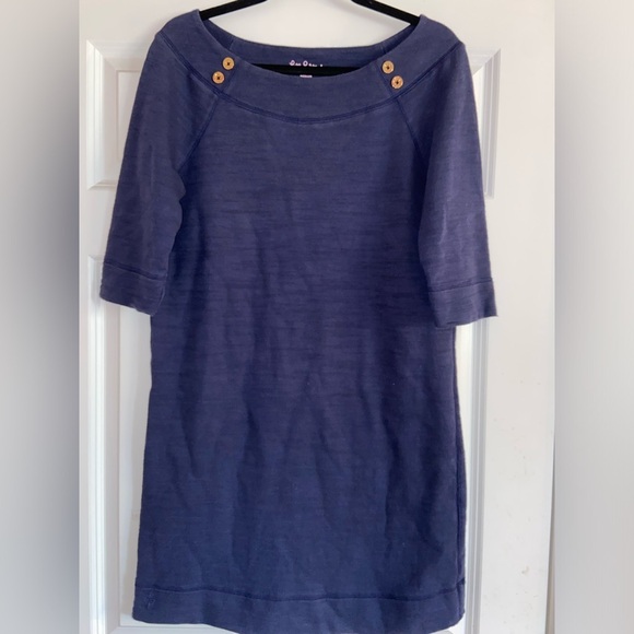 Lilly Pulitzer Women’s Medium Navy Blue Dress with Button Accents - Picture 1 of 6